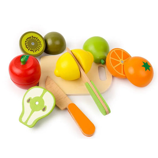Mini Set de Corte de Frutas y Verduras – Juego Simbólico de Cocina - Bebé León Juegos